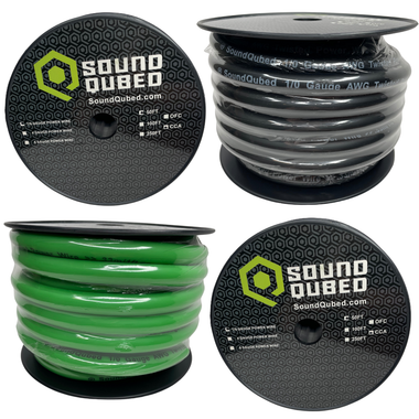 SoundQubed OFC 1/0 Wire 50ft Spool - Power & Ground Wire