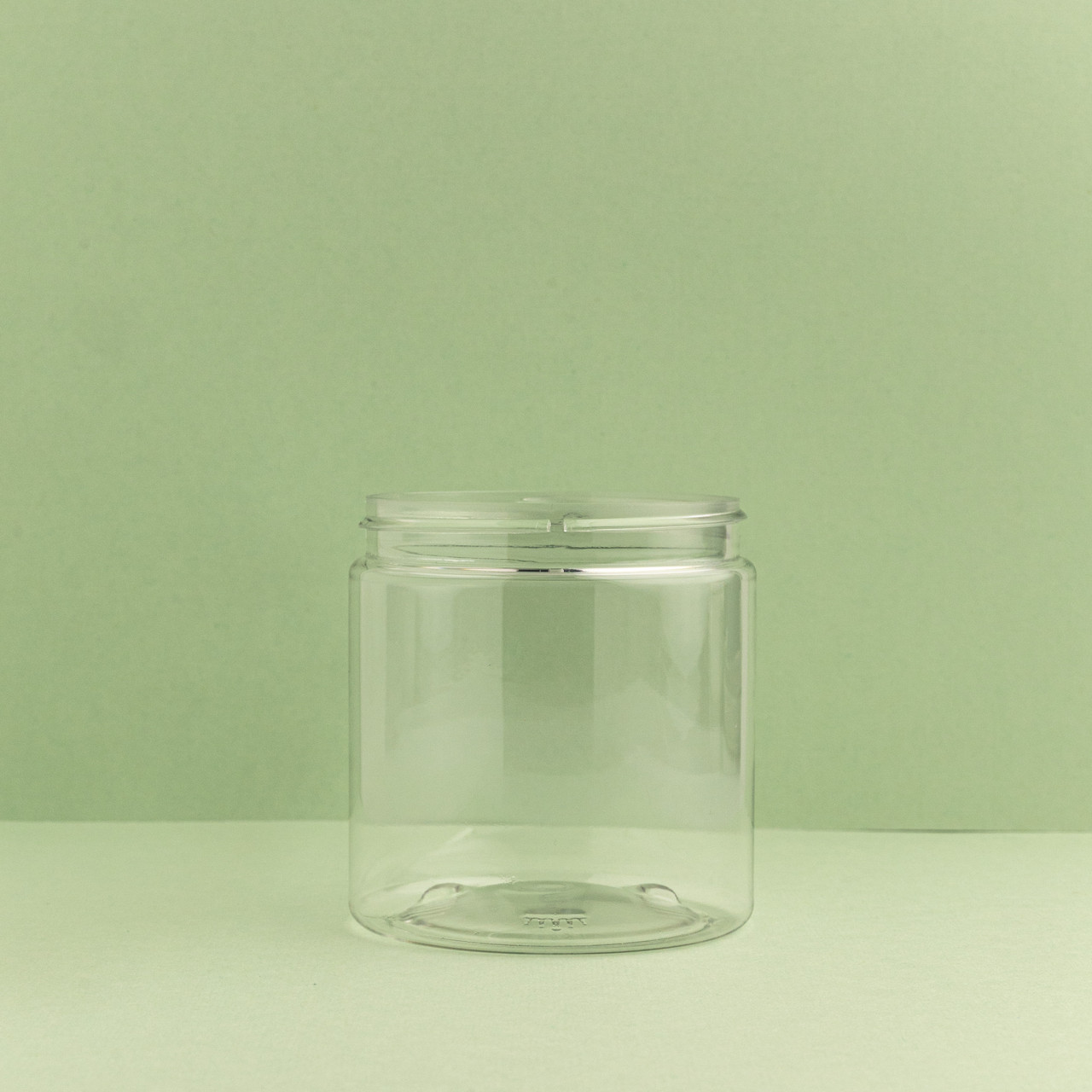 8 oz Clear Plastic PET Cosmetic Jar Nature's Garden