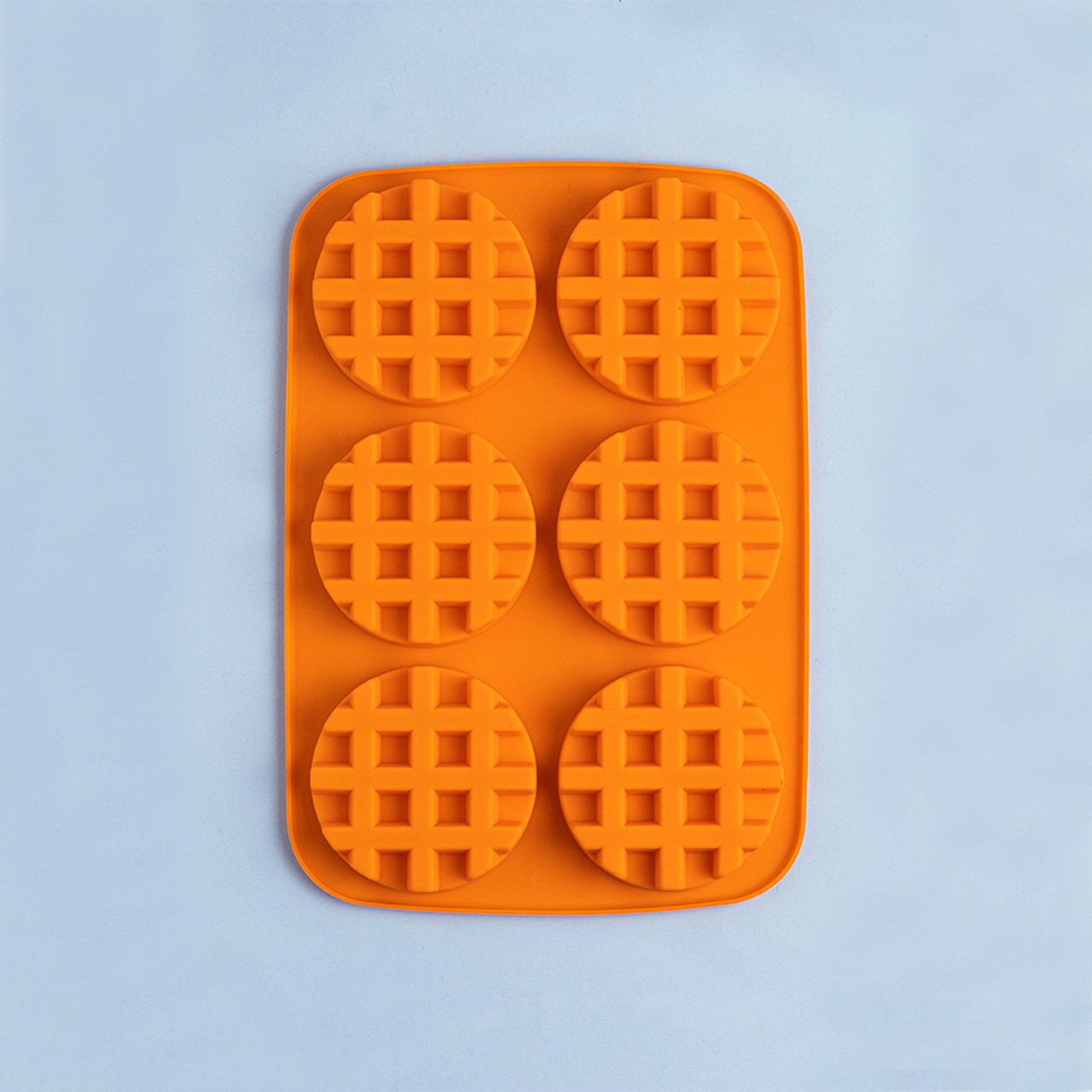 Silicone mold of little waffles for wax melts