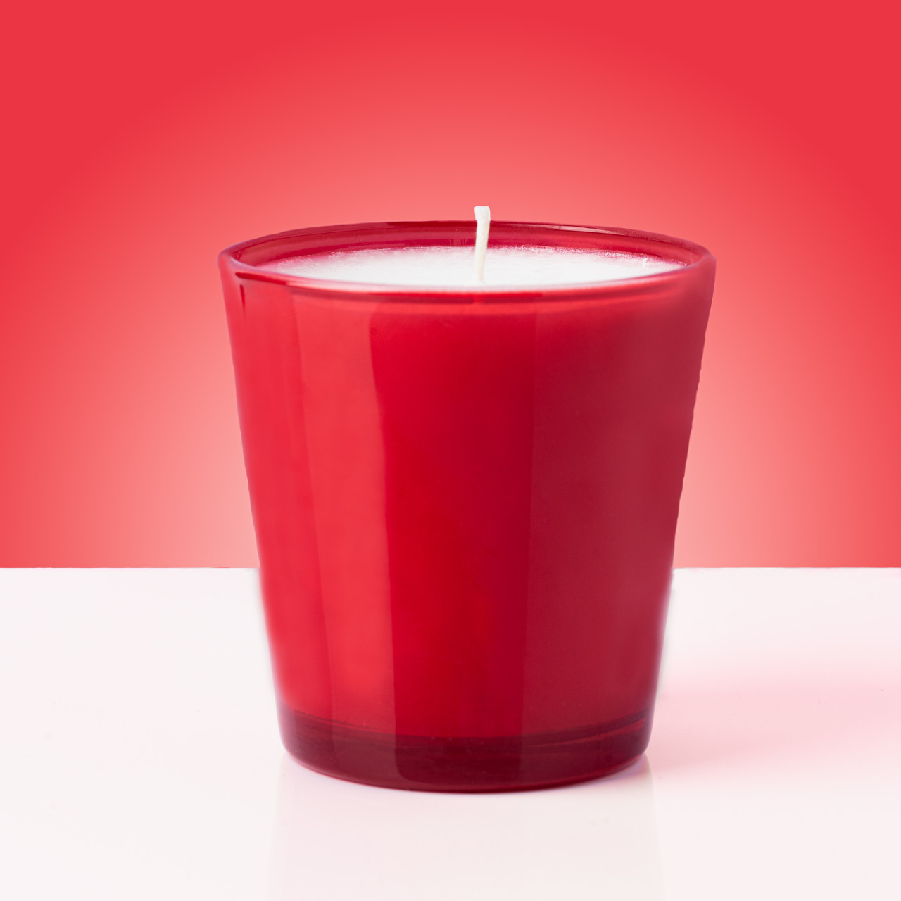 6 oz Red Glass Candle Jar (Case of 12)