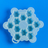 Silicone Mold- 12 Mini Snowflakes - Image 1