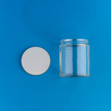6 oz Straight Sided Glass Jars With White Lids - Image 2