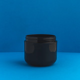 4 oz. Black Plastic Double Wall Cosmetic Jars - Image