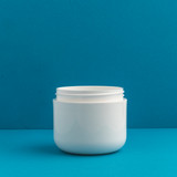 4 oz. White Plastic Double Walled Cosmetic Jar - Image