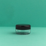 10 ml Clear Lip Balm Containers with Black Lids - Image 2