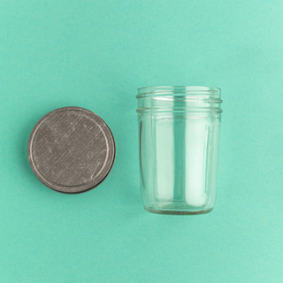 6 oz. Straight Sided Glass Jars With White Lids - Nature's Garden