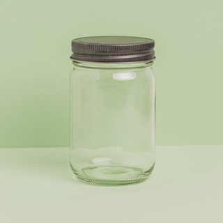 6 oz. Straight Sided Glass Jars With White Lids - Nature's Garden