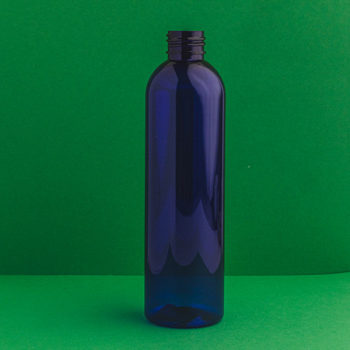 8 oz. Blue Plastic PET Bottles - Image