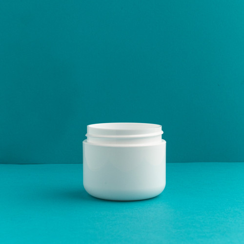 2 oz. White Double Walled Plastic Jar - Image