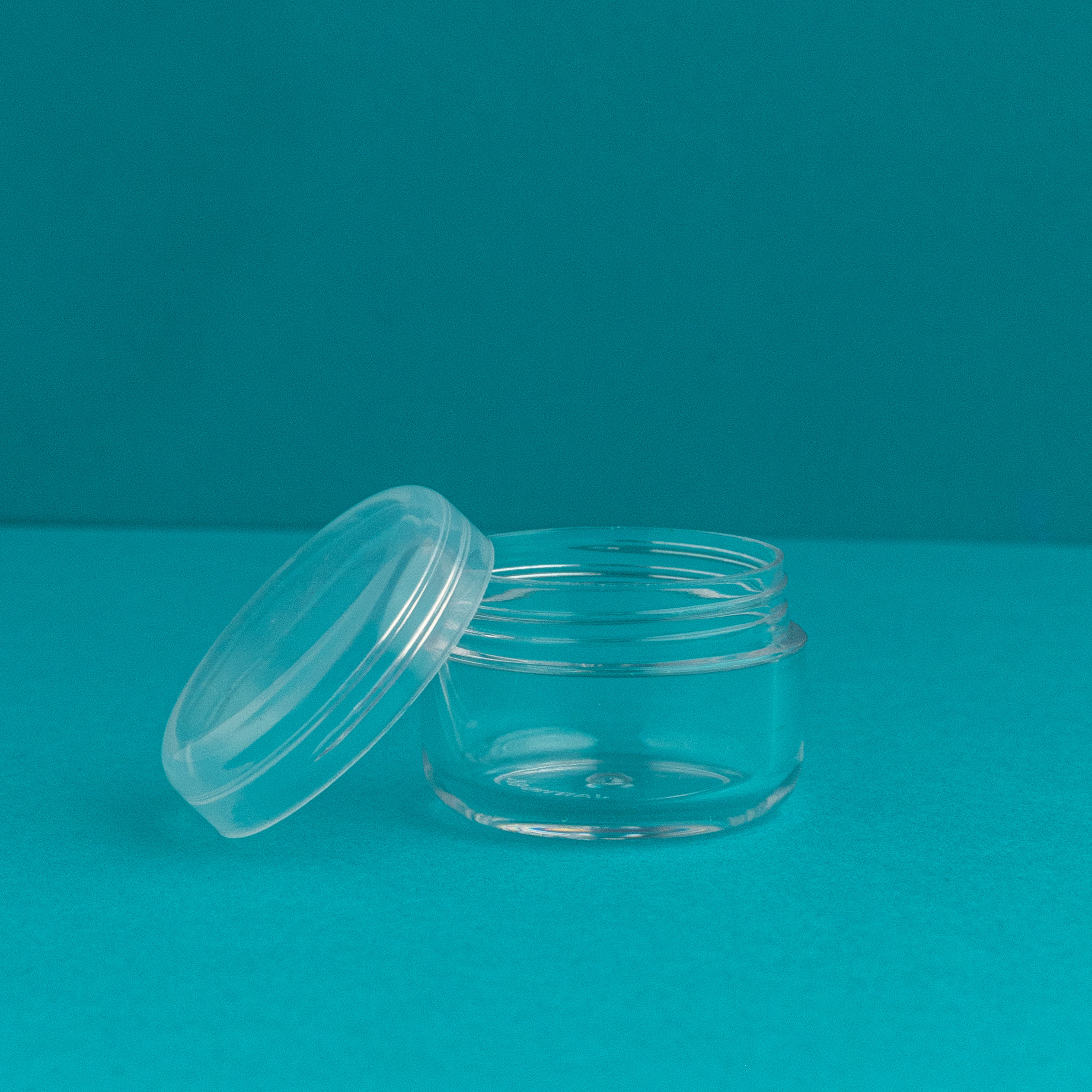 Low Profile Clear Plastic Jars