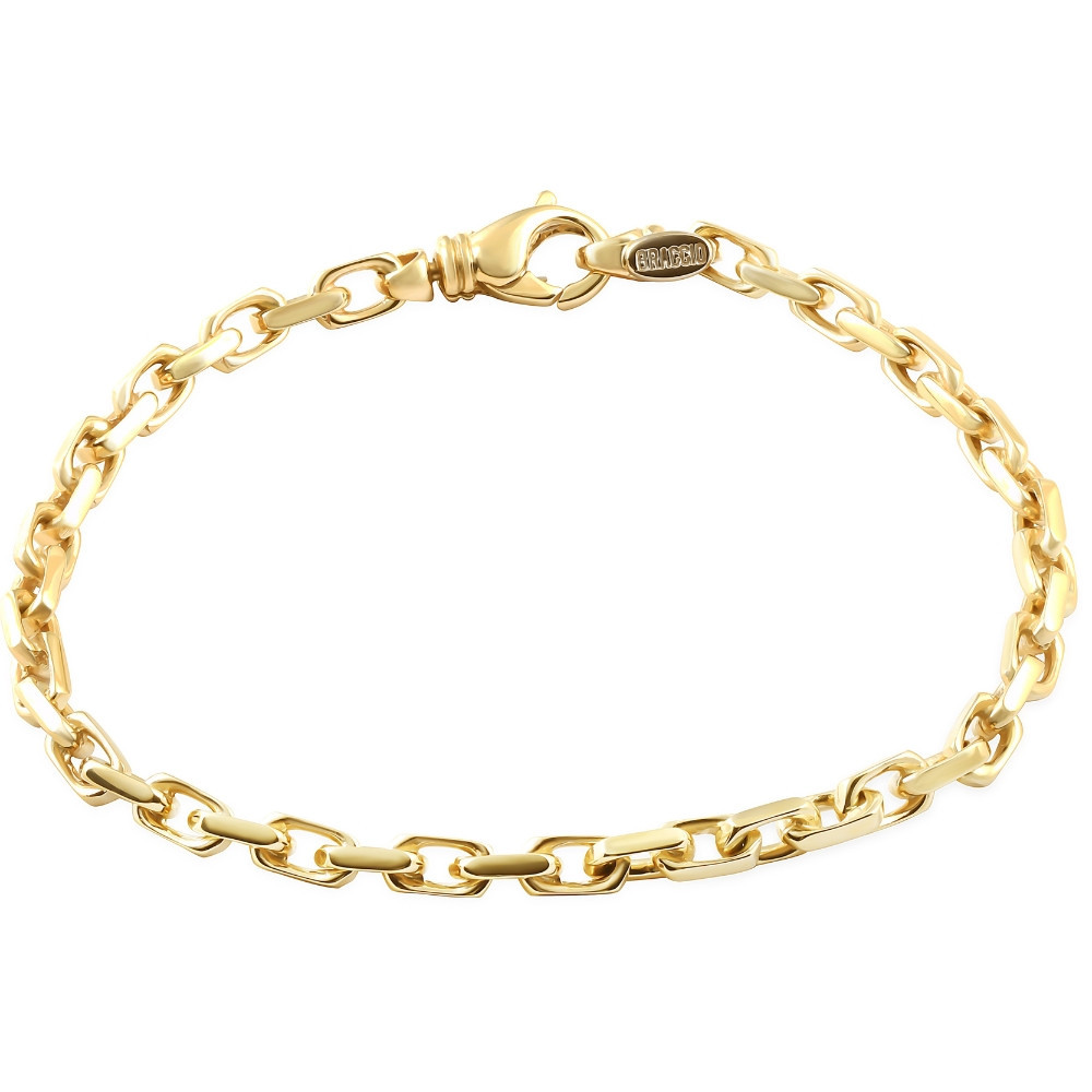 Men's Link 14k Gold (33gram) or Platinum (53gram) 6.5mm Bracelet 8.5
