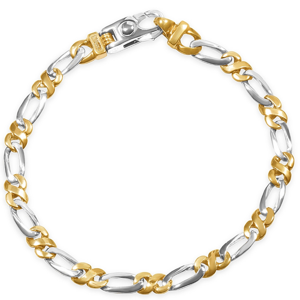 Men's Figaro Link 14k Gold (14gram) or Platinum (23gram) 5.5mm