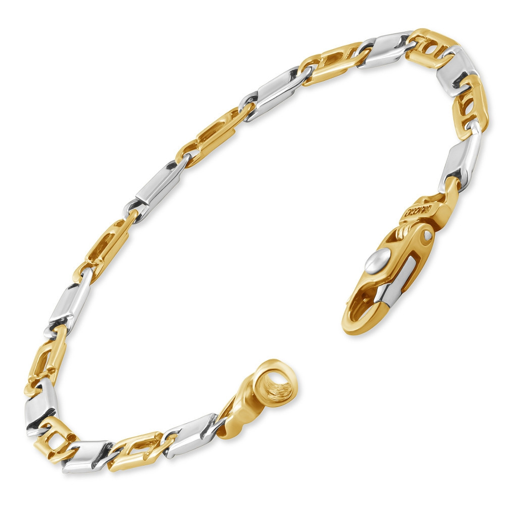 Men's Link 14k Gold (14gram) or Platinum (23gram) 5mm Bracelet 8.5