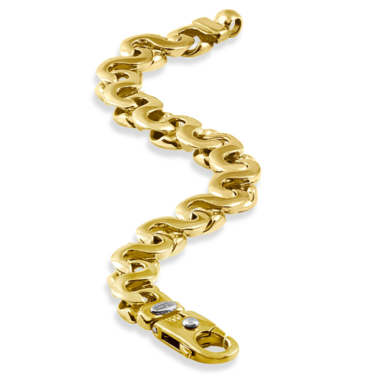 Men's 14k Gold (81gram) or Platinum (130gram) 12mm Link Bracelet 9