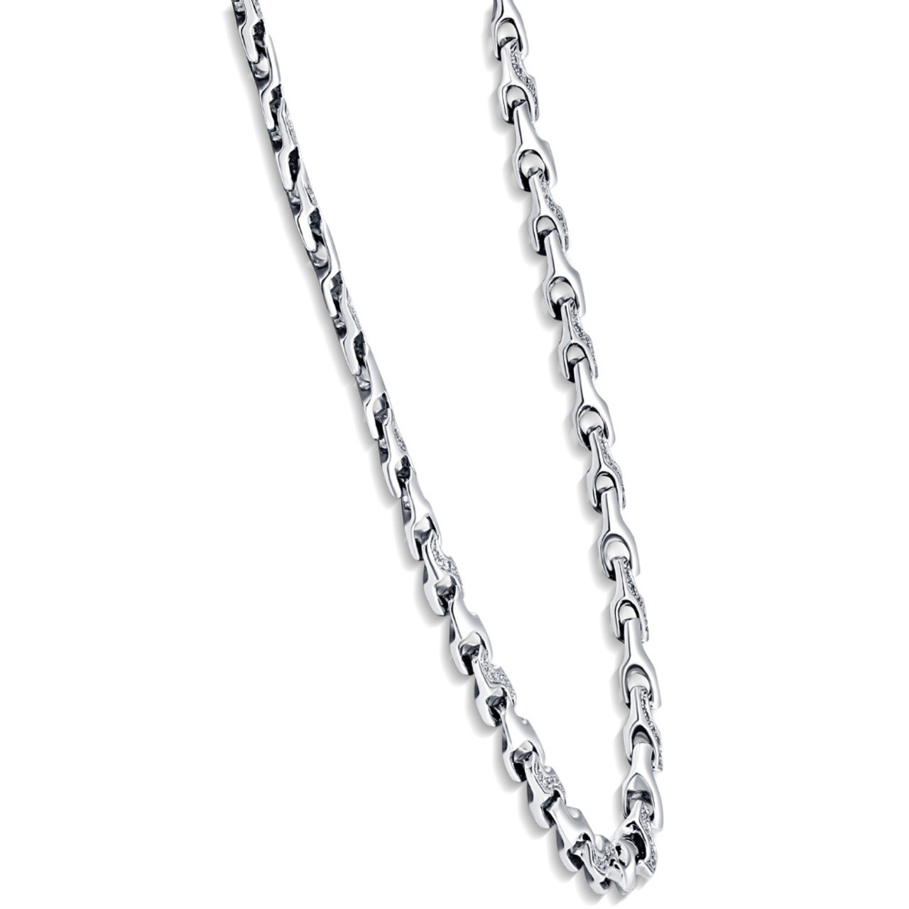 Men's 6.4mm Curb Chain Necklace Made Of Silver & Stainless Steel | Classy  Men Collection