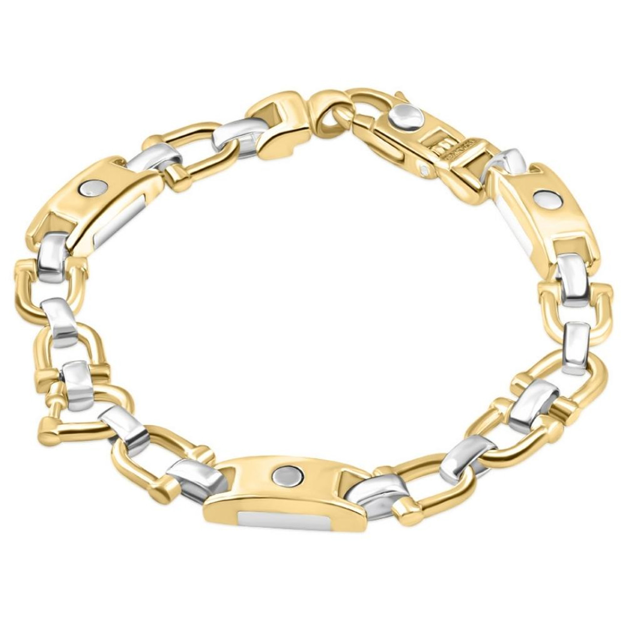 Men's Designed 14K Gold (115gram) or Platinum (186gram) 14.5mm Bracelet 8.75