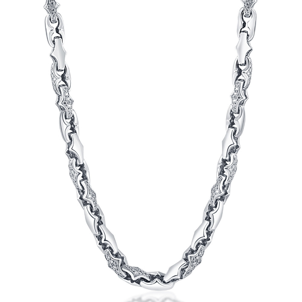 Men's 14k Gold (123gram) or Platinum (231gram) 9mm Diamond Chain