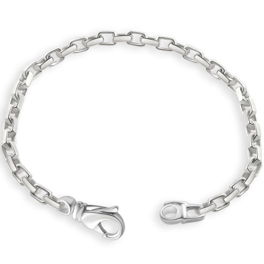 Men's 14k Gold (12gram) or Platinum (22gram) 4mm Link Bracelet 8.5