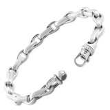 Men's 14k Gold (60gram) or Platinum (94gram) 8mm Link Bracelet 9"