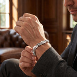 Men's 14k Gold (47gram) or Platinum (73gram) 9mm Link Bracelet 8.5"