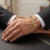 Men's Curb 14k Gold (40gram) or Platinum (79gram) 10mm Link Bracelet 8.5"