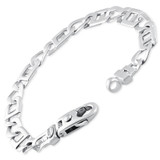 Men's Designer Mariner & Curb 14k Gold (29gram) or Platinum (54gram) 10mm Link Bracelet 8.5"