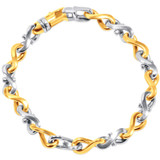 Men's 14k Gold (33gram) or Platinum (54gram) 6.5mm Link Bracelet 8.5"