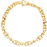 Men's 14k Gold (25gram) or Platinum (40gram) 7mm Link Bracelet 8.5"