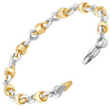 Men's 14k Gold (30gram) or Platinum (49gram) 6.5mm Link Bracelet 8.5"