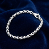 Men's Link 14k Gold (17gram) or Platinum (28gram) 4.5mm Bracelet 8.5"