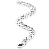 Men's 14k Gold (74gram) or Platinum (139gram) 12mm Link Bracelet 8.5"