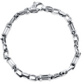 Men's Designer Link 14k Gold (16gram) or Platinum (27gram) 5.5mm Bracelet 8.5"