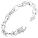 Men's Seed 14k Gold (51gram) or Platinum (81gram) 9.5mm Link Bracelet 8.5"