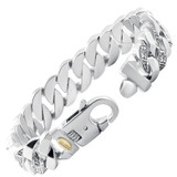 Men's Designed 14k Gold (115gram) or Platinum (186gram) 14.5mm Bracelet 8.75"