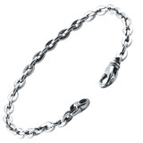 Men's Link 14k Gold (17gram) or Platinum (27gram) 5mm Bracelet 8.5"
