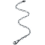 Men's Link 14k Gold (17gram) or Platinum (27gram) 5mm Bracelet 8.5"