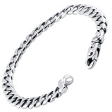 Men's Classic Curb Link 14k Gold (35gram) or Platinum (64gram) 8mm Bracelet 8.5"