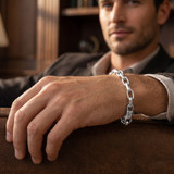 Men's Link 14k Gold (19gram) or Platinum (30gram) 3mm Bracelet 8.5"