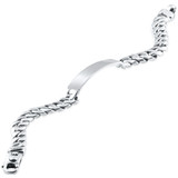 Men's Cuffed Link 14k Gold (86gram) or Platinum (138gram) 10-13mm Bracelet 8.5"