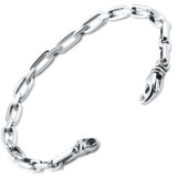Men's Round & Square Link 14k Gold (16gram) or Platinum (26gram) 5mm Bracelet 8.5"