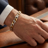Men's Link 14k Gold (32gram) or Platinum (52gram) 8.5mm Bracelet 9"