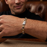 Men's Link 14k Gold (32gram) or Platinum (52gram) 8.5mm Bracelet 9"