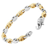 Men's Link 14k Gold (33gram) or Platinum (54gram) 5.5mm Bracelet 8.5"