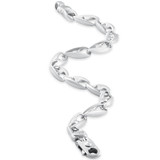 Men's Twisted Elongated Mariner Link 14k Gold (56gram) or Platinum (91gram) 6.5mm Bracelet 9"