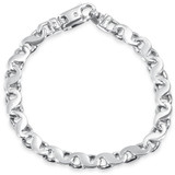 Men's Link 14k Gold (31gram) or Platinum (51gram) 7.5mm Bracelet 8.5"