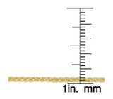 14k Yellow Gold Filled 2.5mm Round Wheat Chain Necklace