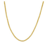 14k Yellow Gold Filled 2.5mm Round Wheat Chain Necklace