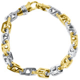 Men's Link 14k Gold (47gram) or Platinum (75gram) 6.5mm Bracelet 8.5"