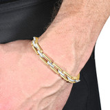 Men's Link 14k Gold (57gram) or Platinum (93gram) 8mm Bracelet 9"