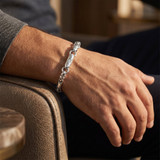 Men's Link 14k Gold (24gram) or Platinum (38gram) 5mm Bracelet 9.5"